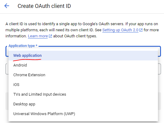 Choose web application